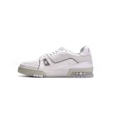 Bstsneaker-Louis Vuitton LV Trainer White Litchi Pattern FD0221  01
