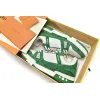 Bstsneaker-Louis Vuitton LV Trainer Green Cloth Surface VL1201 