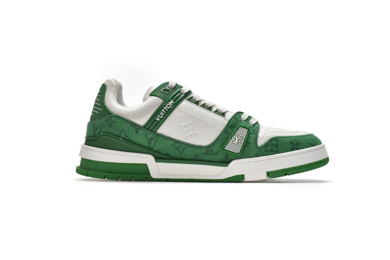 Bstsneaker-Louis Vuitton LV Trainer Green Cloth Surface VL1201 