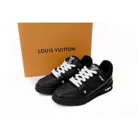 Louis Vuitton LV Trainer All Black Embossing 1AARER
