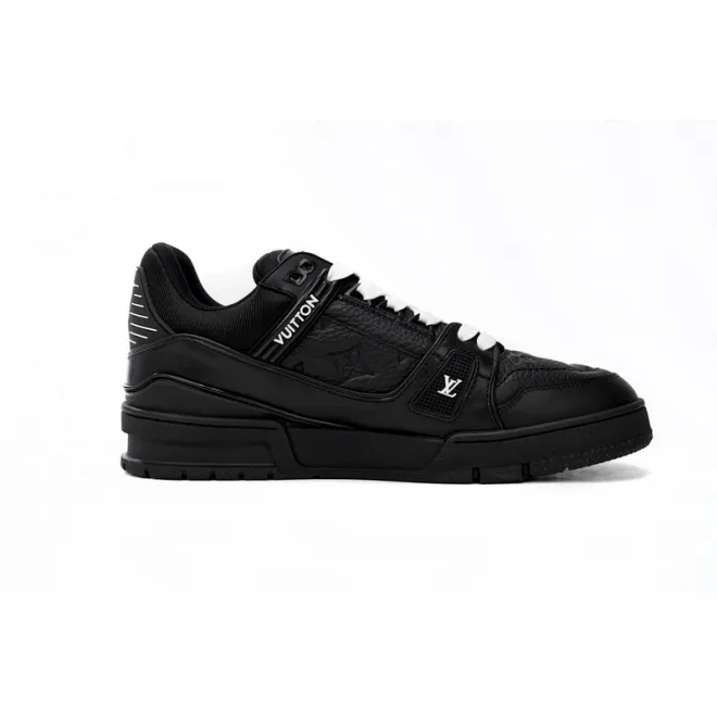 Bstsneaker-Louis Vuitton LV Trainer All Black Embossing 1AARER