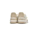 Bstsneaker-Louis Vuitton LV Trainer Beige Cloth Cover GO0220 