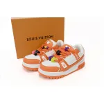 Bstsneaker-Louis Vuitton LV Trainer White Orange 1AB8SZ