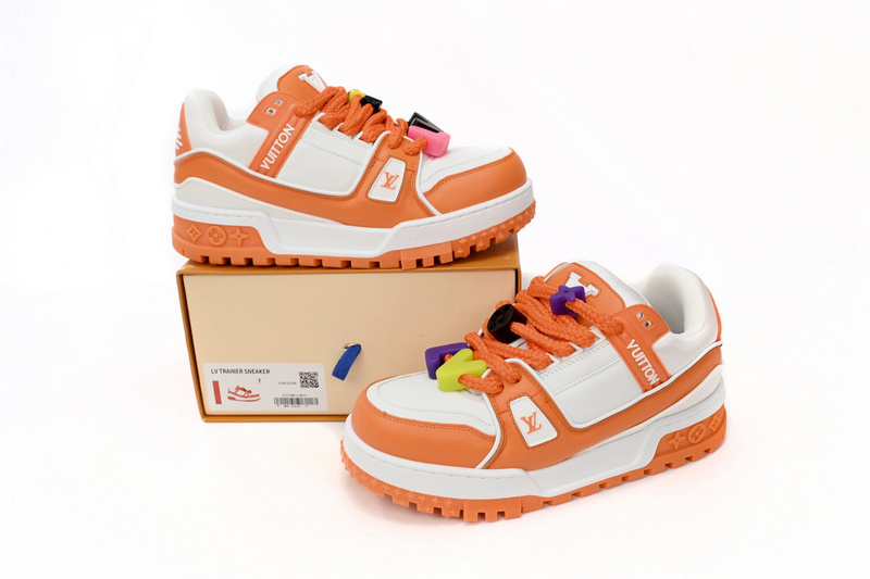 Bstsneaker-Louis Vuitton LV Trainer White Orange 1AB8SZ