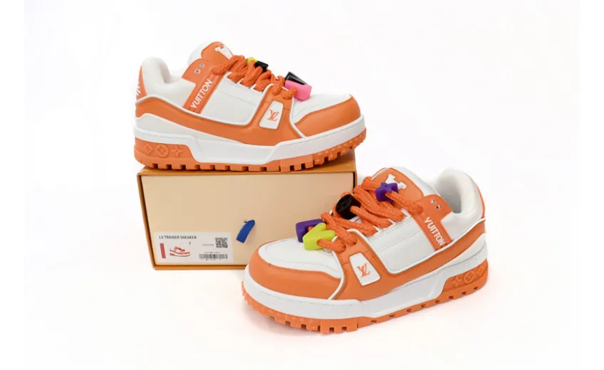 Bstsneaker-Louis Vuitton LV Trainer White Orange 1AB8SZ