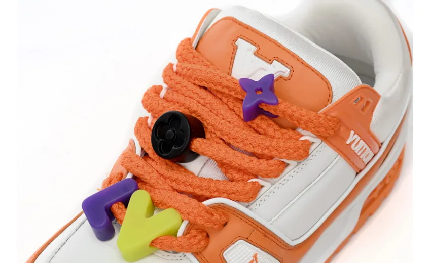 Bstsneaker-Louis Vuitton LV Trainer White Orange 1AB8SZ