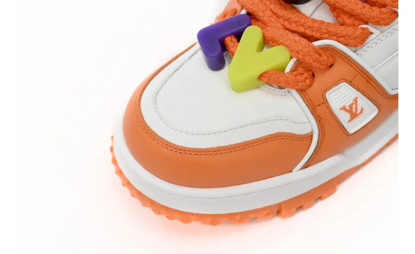 Bstsneaker-Louis Vuitton LV Trainer White Orange 1AB8SZ