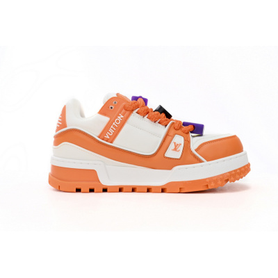Louis Vuitton LV Trainer White Orange 1AB8SZ 02