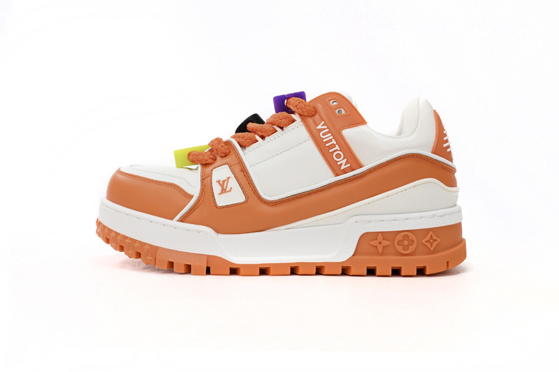 Bstsneaker-Louis Vuitton LV Trainer White Orange 1AB8SZ