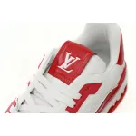 Bstsneaker-Louis Vuitton LV Trainer White Red 1AANFH
