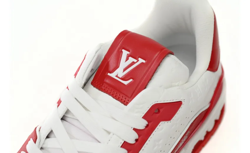 Bstsneaker-Louis Vuitton LV Trainer White Red 1AANFH