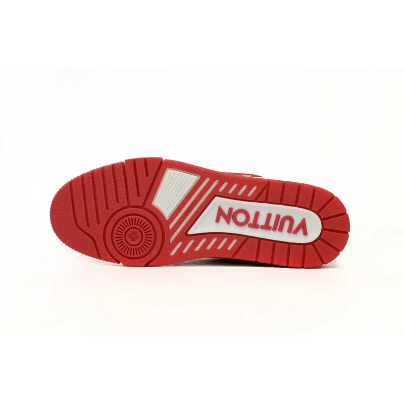 Bstsneaker-Louis Vuitton LV Trainer White Red 1AANFH