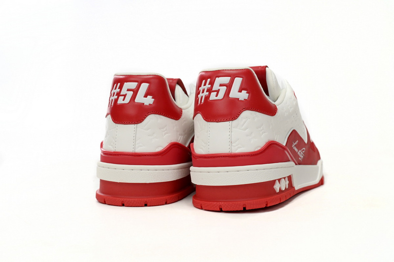 Bstsneaker-Louis Vuitton LV Trainer White Red 1AANFH