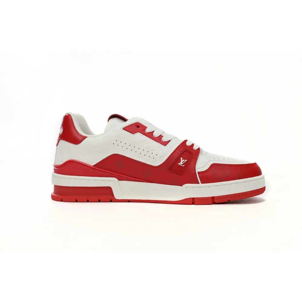Bstsneaker-Louis Vuitton LV Trainer White Red 1AANFH