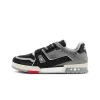 Bstsneaker-Louis Vuitton LV Trainer Black Grey Crystal 1AA6PV