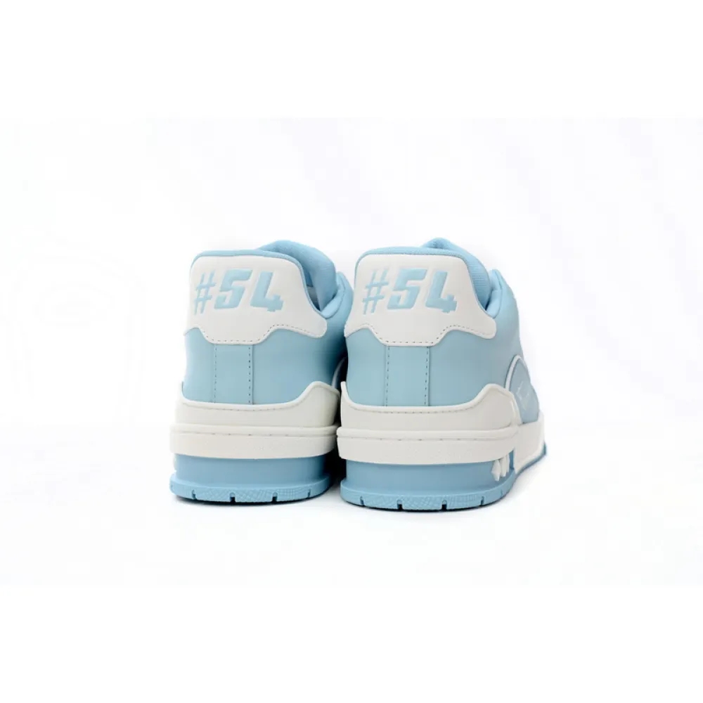 Bstsneaker-Louis Vuitton LV Trainer White Baby Blue 1AAHSJ