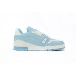 Bstsneaker-Louis Vuitton LV Trainer White Baby Blue 1AAHSJ