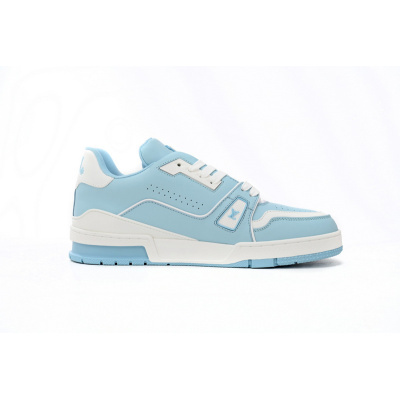 Louis Vuitton LV Trainer White Baby Blue 1AAHSJ 02