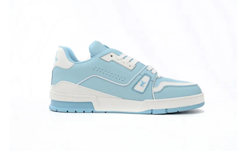 Bstsneaker-Louis Vuitton LV Trainer White Baby Blue 1AAHSJ