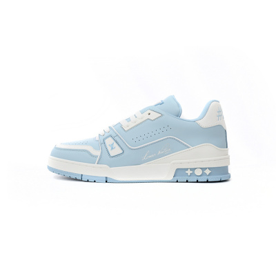 Louis Vuitton LV Trainer White Baby Blue 1AAHSJ 01
