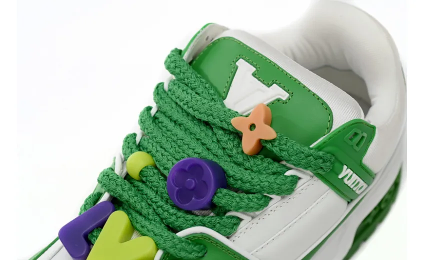 Bstsneaker-Louis Vuitton LV Trainer White Green 1AB8SD 