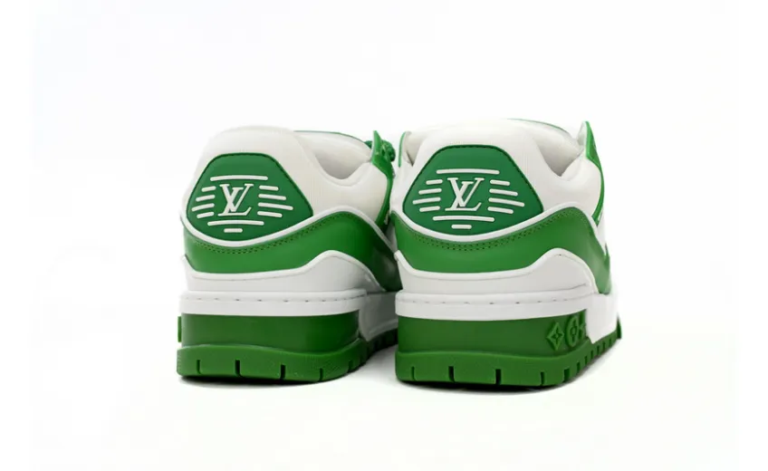 Bstsneaker-Louis Vuitton LV Trainer White Green 1AB8SD 