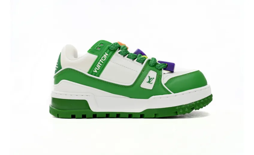 Bstsneaker-Louis Vuitton LV Trainer White Green 1AB8SD 
