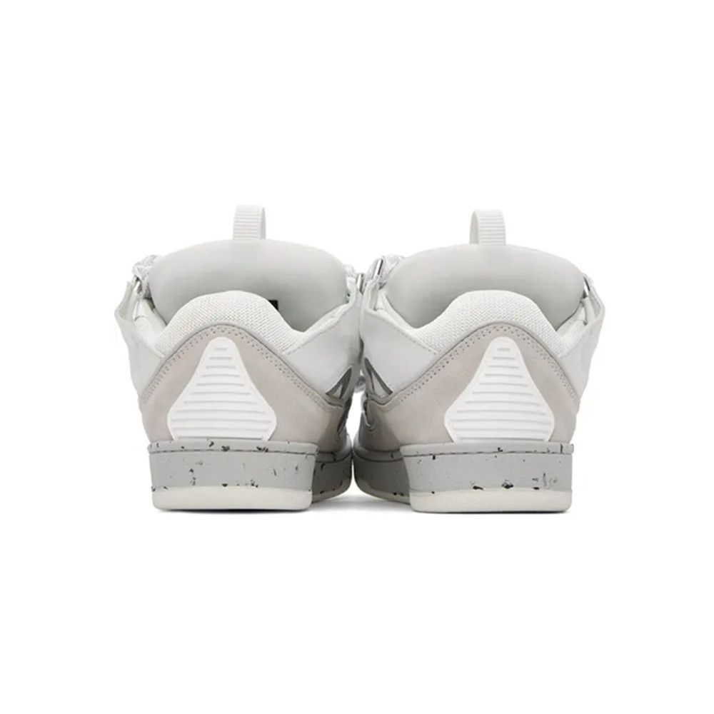 Bstsneaker-Lanvin Leather Curb White Gray 