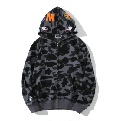 Bstsneaker-BAPE Color Camo Shark Zip Hoodie Black 4580793319054 01