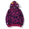 Bstsneaker-BAPE Color Camo Shark Zip Hoodie Purple 4580793338444