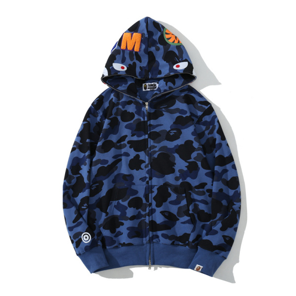 Bstsneaker-BAPE COLOR CAMO SHARK ZIP HOODIE NAVY 4580793329572