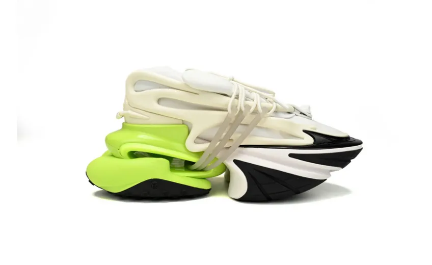 Bstsneaker-Balmain Unicorn Low-Top Black White Green YM1VJ309