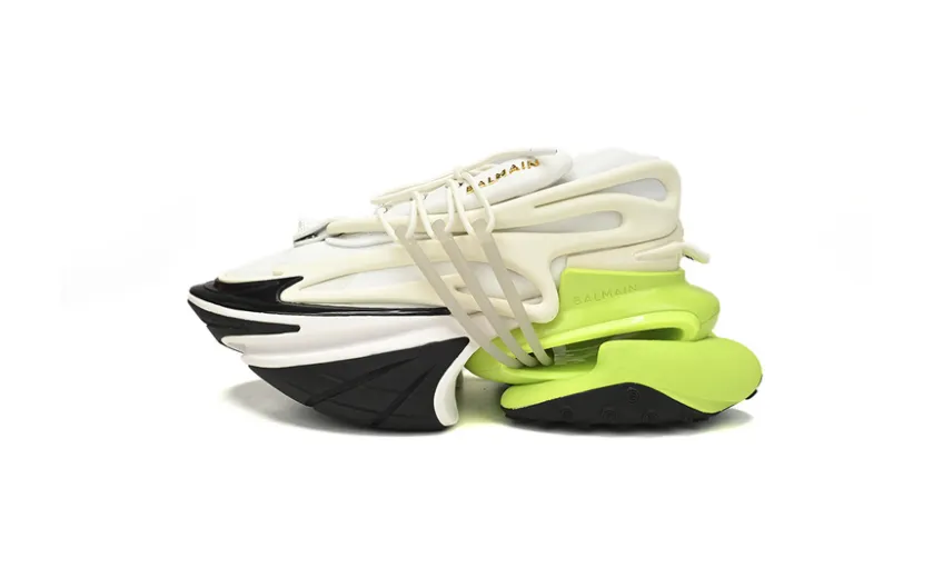 Bstsneaker-Balmain Unicorn Low-Top Black White Green YM1VJ309
