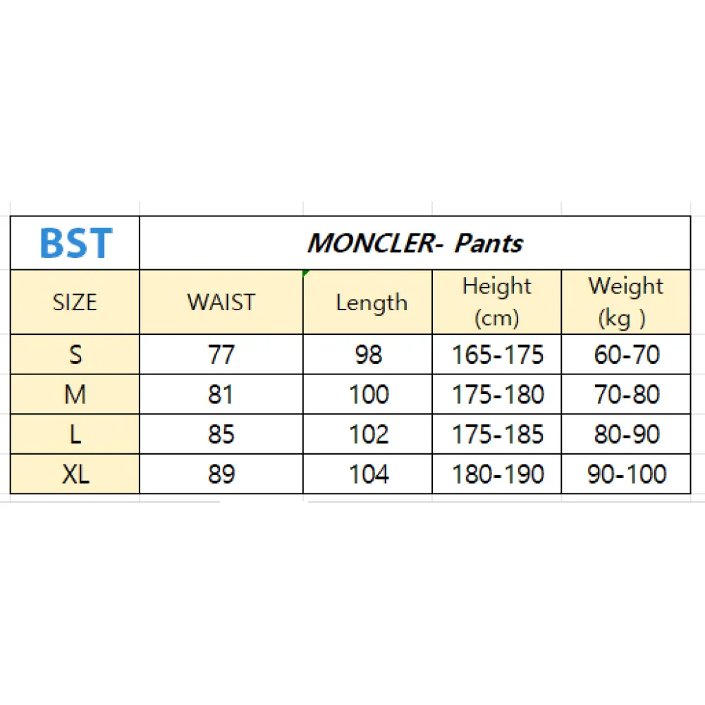 Bstsneaker-Moncler Pants Black