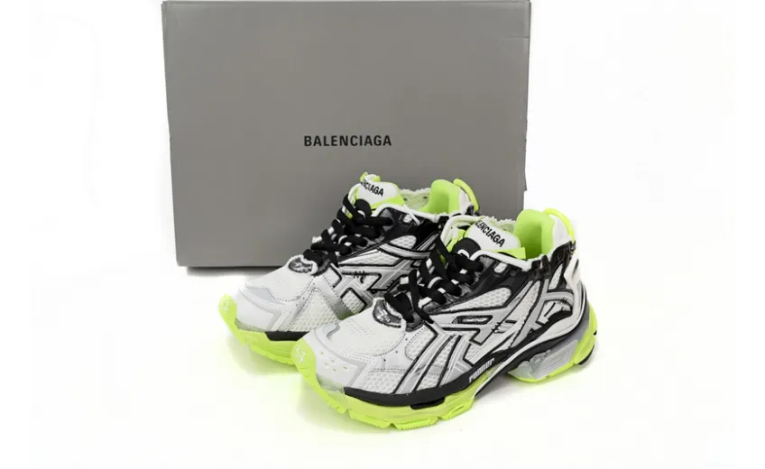 Bstsneaker-Balenciaga Runner Black White Yellow 677402 W3RBP 1093 