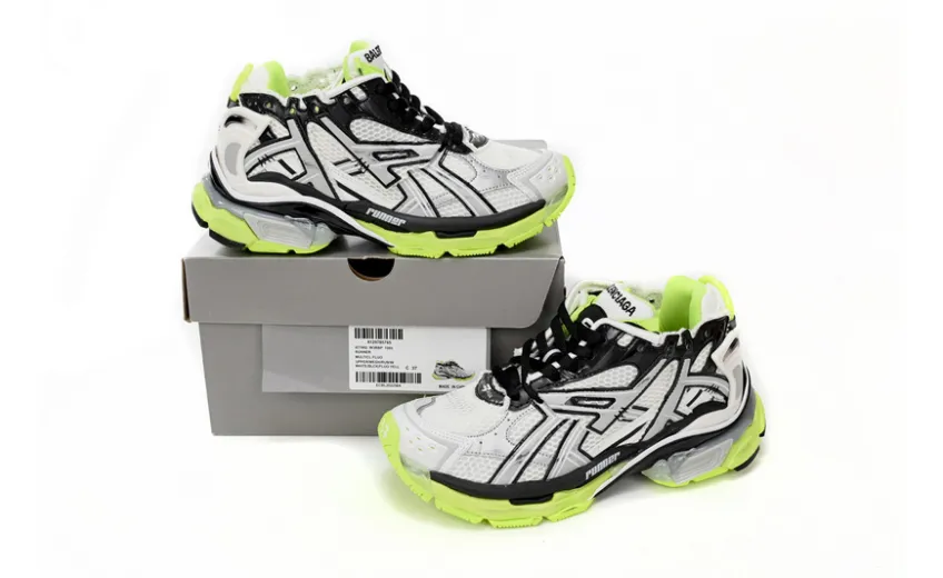 Bstsneaker-Balenciaga Runner Black White Yellow 677402 W3RBP 1093 