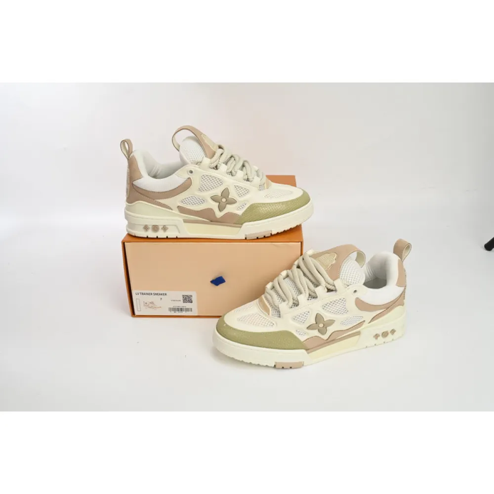 Bstsneaker-Louis Vuitton LV Skate Sneaker Beige White 1AARQH