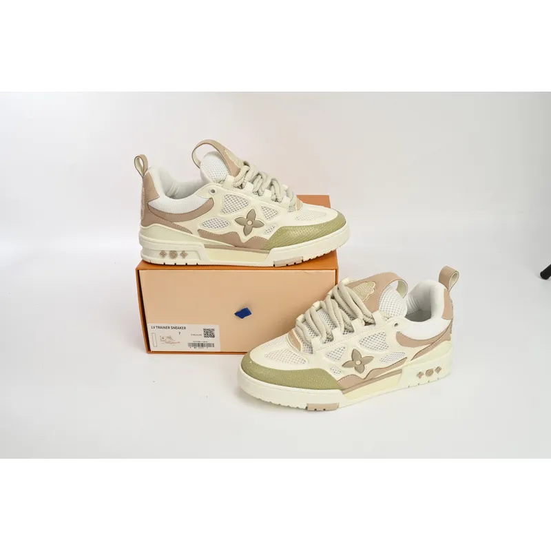 Bstsneaker-Louis Vuitton LV Skate Sneaker Beige White 1AARQH
