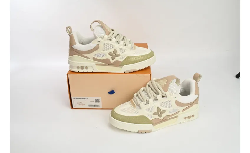 Bstsneaker-Louis Vuitton LV Skate Sneaker Beige White 1AARQH
