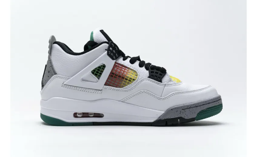 Bstsneaker-Air Jordan 4 Retro Lucid Green Rasta AQ9129-100