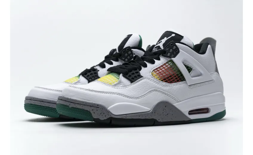 Bstsneaker-Air Jordan 4 Retro Lucid Green Rasta AQ9129-100