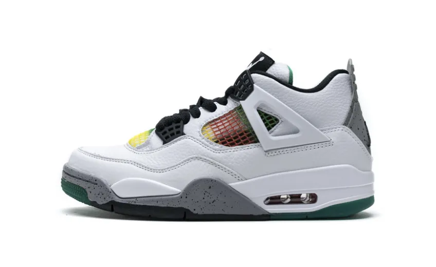 Bstsneaker-Air Jordan 4 Retro Lucid Green Rasta AQ9129-100