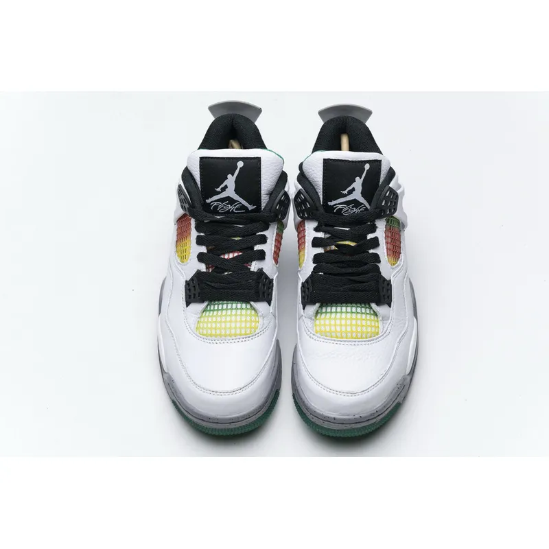 Bstsneaker-Air Jordan 4 Retro Lucid Green Rasta AQ9129-100