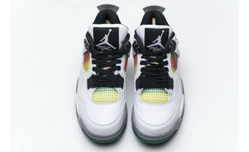 Bstsneaker-Air Jordan 4 Retro Lucid Green Rasta AQ9129-100