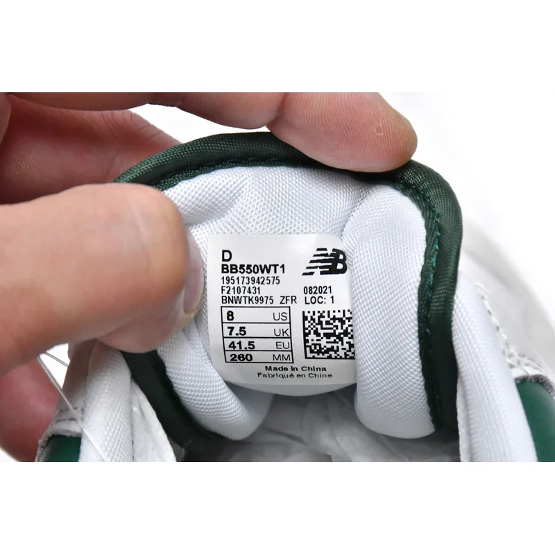 New Balance 550 White Green BB550WT1