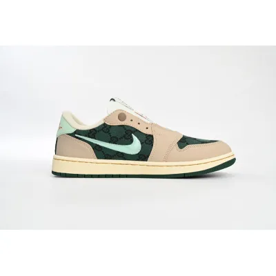 Air Jordan 1 Low X Gucci Metallic Green AV3918-808 02