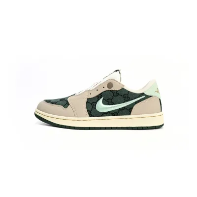 Air Jordan 1 Low X Gucci Metallic Green AV3918-808 01