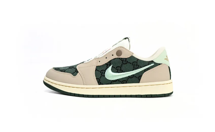 Air Jordan 1 Low X Gucci Metallic Green AV3918-808
