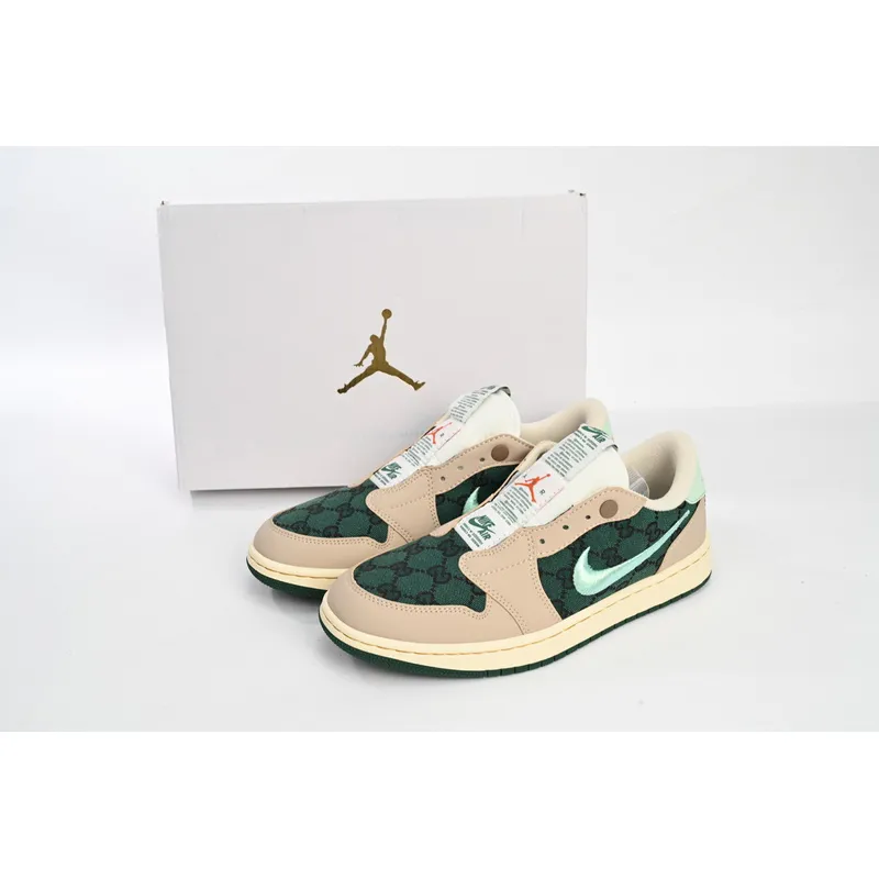 Air Jordan 1 Low X Gucci Metallic Green AV3918-808