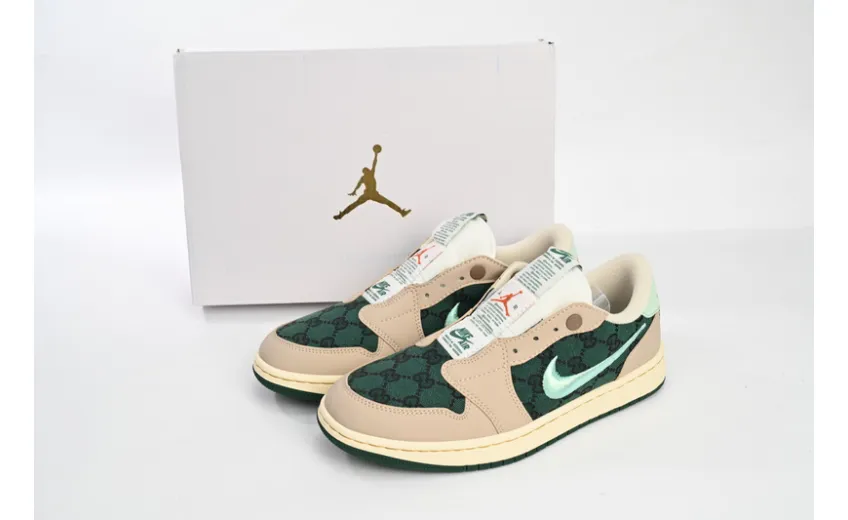 Air Jordan 1 Low X Gucci Metallic Green AV3918-808